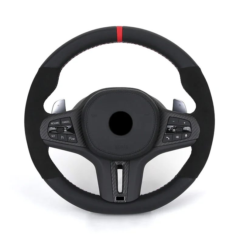 

M Sport Carbon Fiber Trim Half Alcantara Leather Steering Wheel for BMW G20 G30 G31 X3 G01 G38 X4 G02 G80 G22 G32 G11 G12 G05