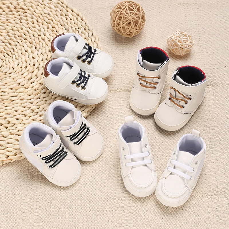 

White Baby Shoes Casual Fashion Christening Baptismal First Walker Gentleman Baby Boy Shoes Sneakers 0-18M