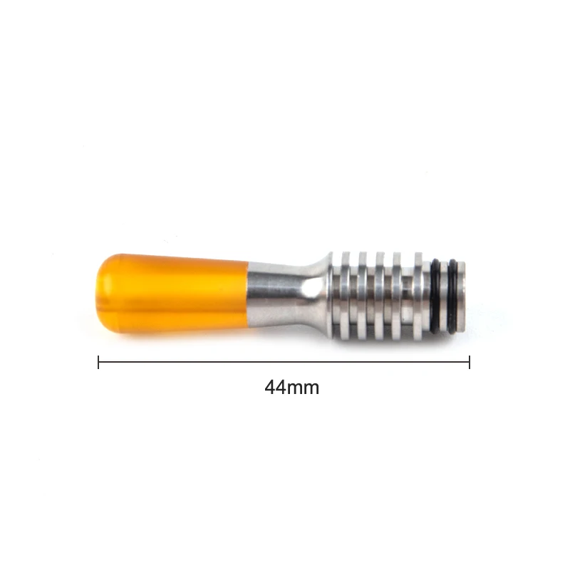 Drip Tip 510 Pipeta, Dripper Straw Joint, Resistência térmica, Anti escaldante, Base de aço inoxidável, Long 44mm, 1Pc