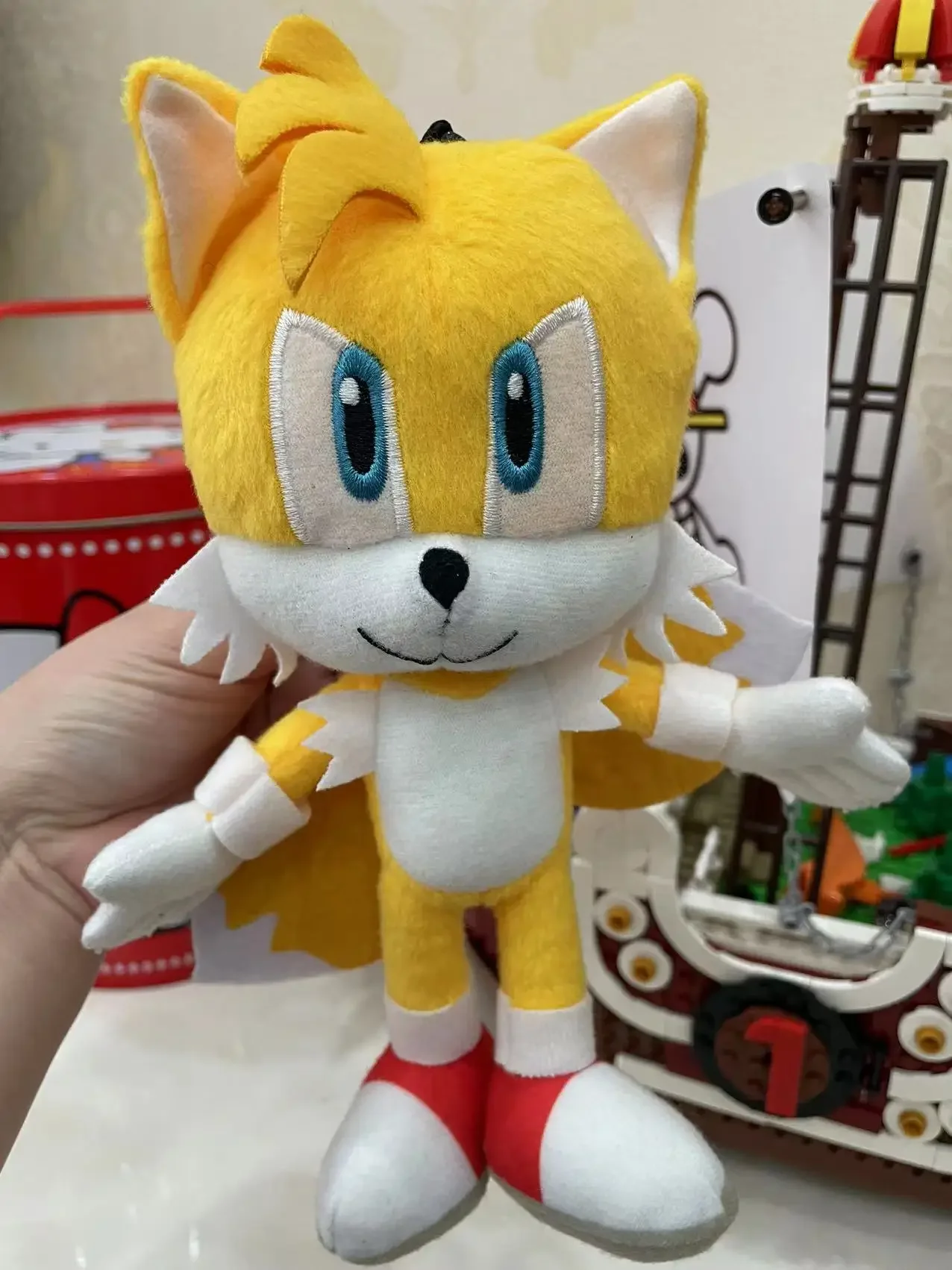 2023 20cm neue japanische rosa Plüsch tier Amy Rose schwarz Schatten gelb Doppels chwänze niedlichen Cartoon Puppe Mädchen Geburtstag Weihnachts geschenke