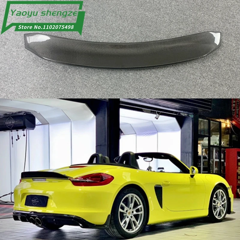 

CARBON FIBER REAR WING TRUNK LIP SPOILER FOR Porsche Cayman 981 2013 2014 2015 2016 Year