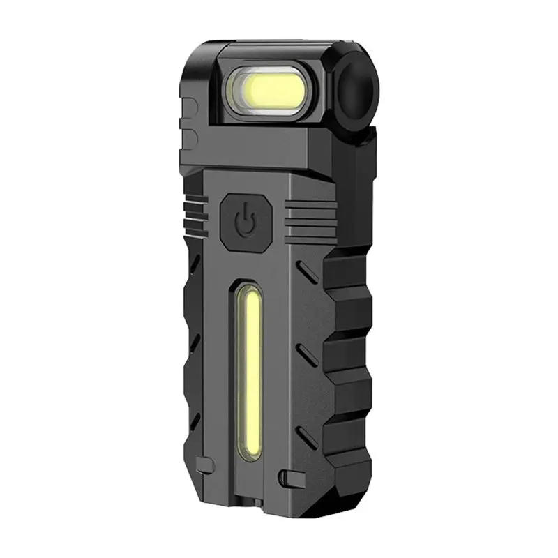 KEKA LED Work Light 180° Rotating Head Dual Magnetic Design USB-C Rechargeable Keychain Flashlight