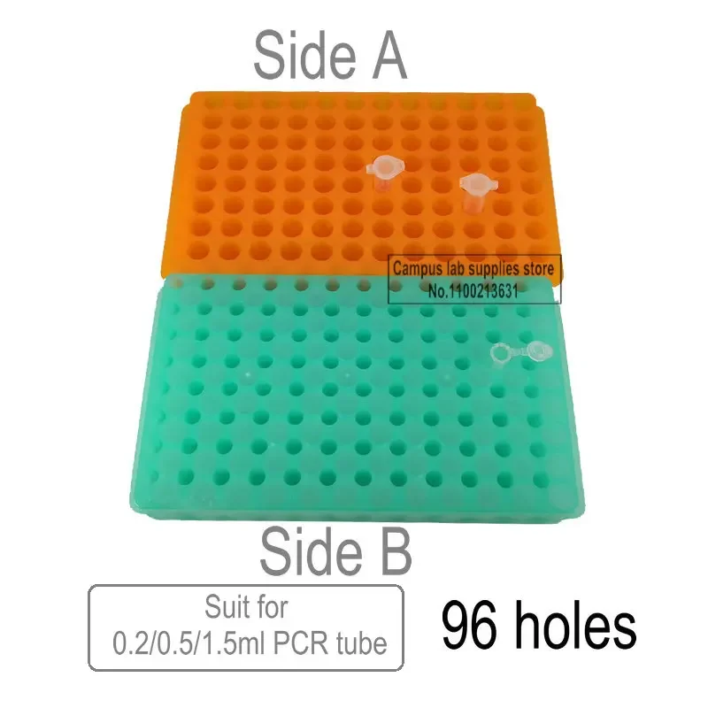 Imagem -05 - Dupla Face Usado Plástico Rack Tubo Centrífugo Suporte do Tubo Pcr 0.5 ml 1.5 ml 2ml 24 Buracos 32 Buracos 48 Buracos 60 Buracos 80 Buracos 96 Buracos 1pc