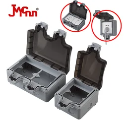 IP66 waterproof socket box outdoor waterproof junction box two-position 86 type waterproof box splash-proof bathroom switch box