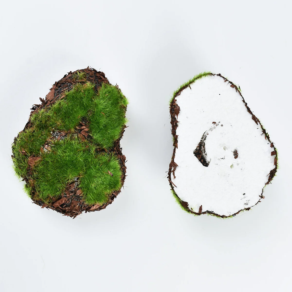 6 قطعة كتل الطحلب الواقعية غير النظامية رغوة الأحجار مع الطحلب الأخضر الخصبة DIY بها بنفسك تررم الجنية حدائق حوض السمك إخفاء البقع