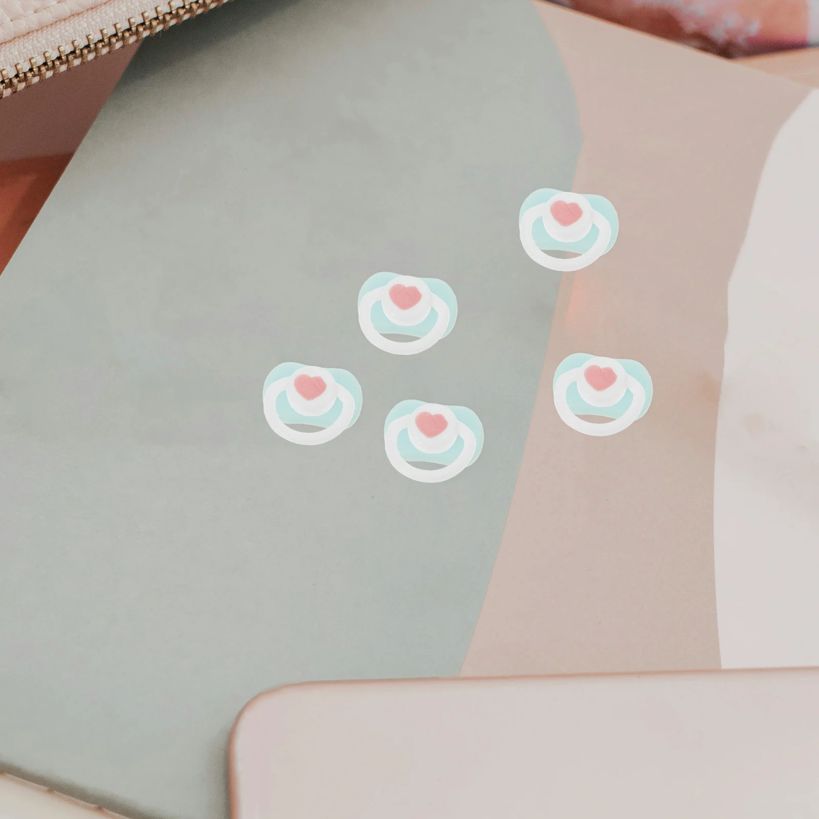 

5 Pcs Pacifier Charms Phone Case Accessories Hairb Decor Baby Shower Game Resin Blue H Hairb Decor made Crafts