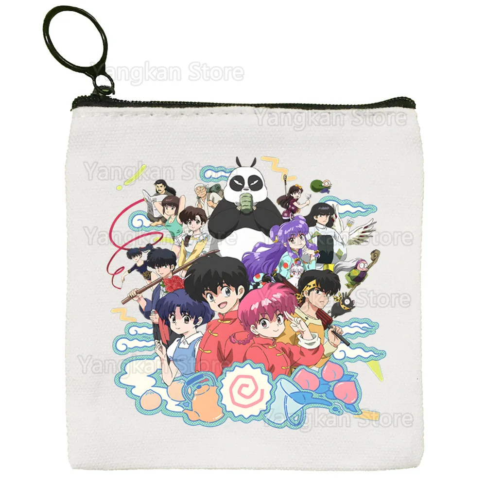 

Ranma 12, холщовый кошелек для монет, сумка для хранения с индивидуальным узором, холщовая сумка, сумка для монет, кошелек для монет