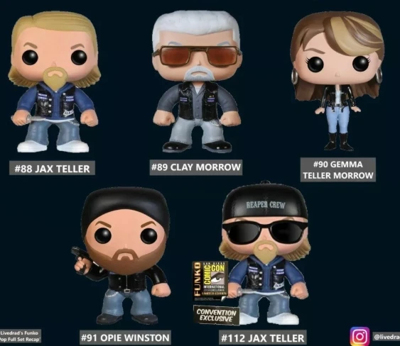 فيلم أبناء الفوضى أوبي وينستون جاكس تيلر جيما تيلر مورو كلاي مورو ألعاب دمى من الفينيل #1