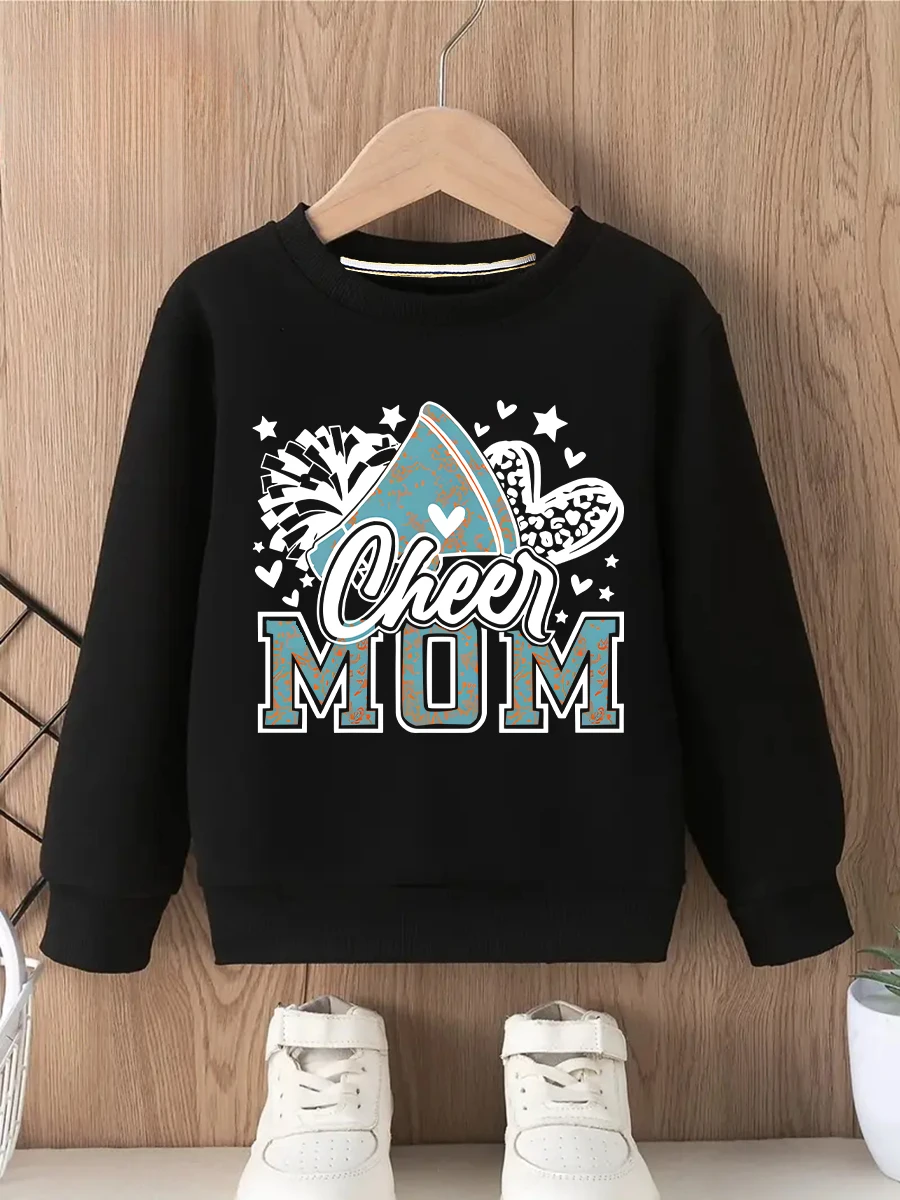 

Толстовка с круглым вырезом и длинным рукавом с принтом, повседневная, теплая, стильная, с индивидуальным узором, тяжелая вес (вес ткани 220–320 г/м2)