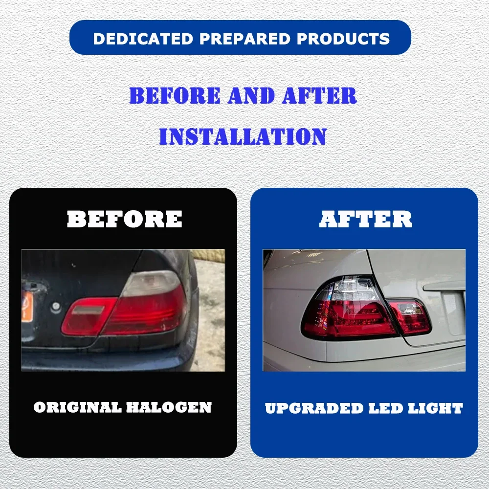 أضواء خلفية LED لسيارات BMW E46 2 أبواب 1998-2002 نمط جديد Led DRL سيارة المصابيح الخلفية الجمعية إشارة الملحقات تعديل مصباح