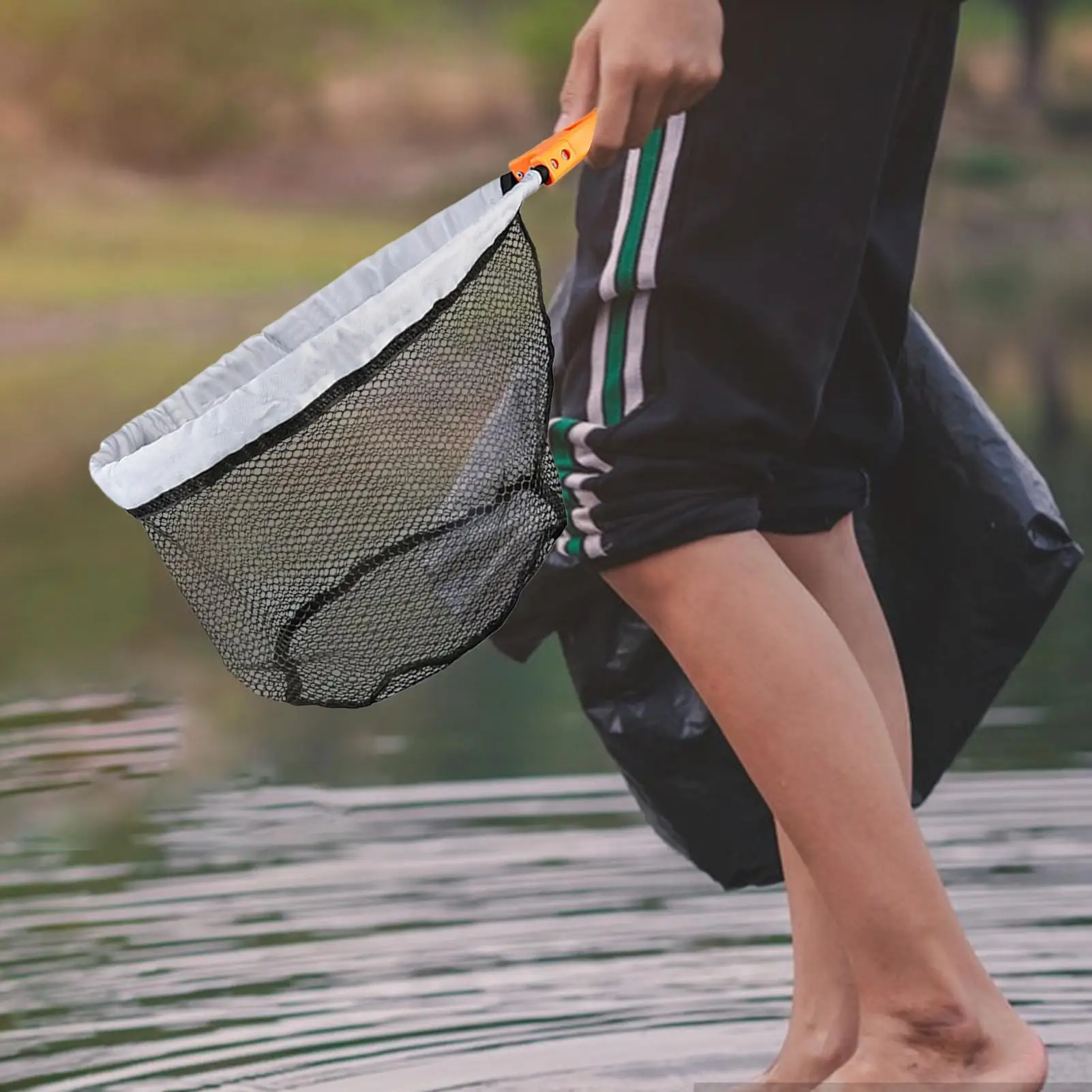 

Сетка для ловли нахлыстом, складная маленькая сетка для ловли форели, нескользящая сетка для озера, реки, соленой воды, пресной воды, ловли