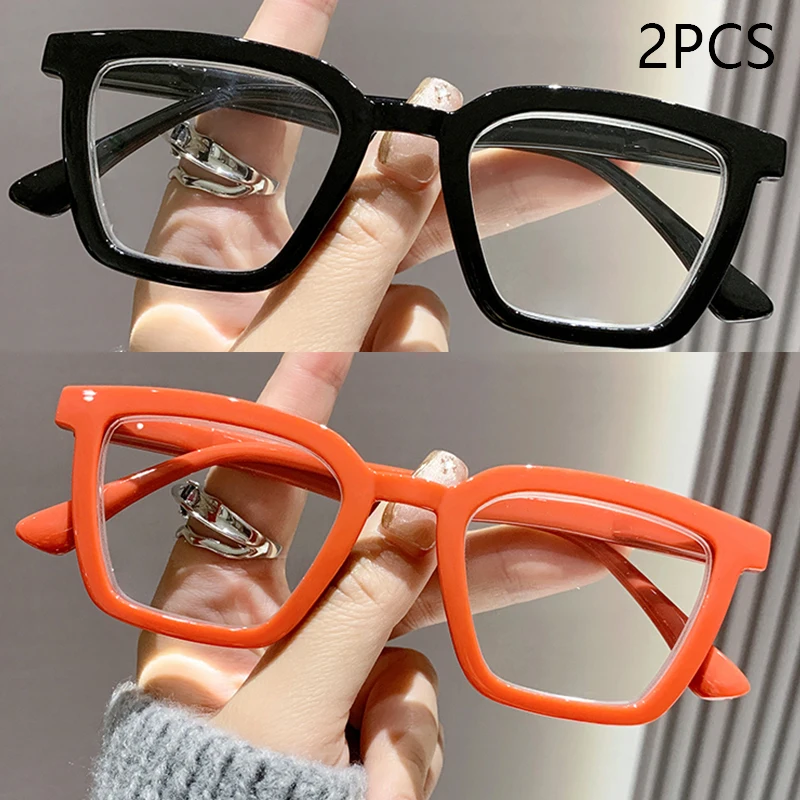 2/3PCS Anti-blau Licht Lesebrille Quadratischen Rahmen Lesebrille frauen Kleine Rahmen Anti-blau licht Lesebrille 2209