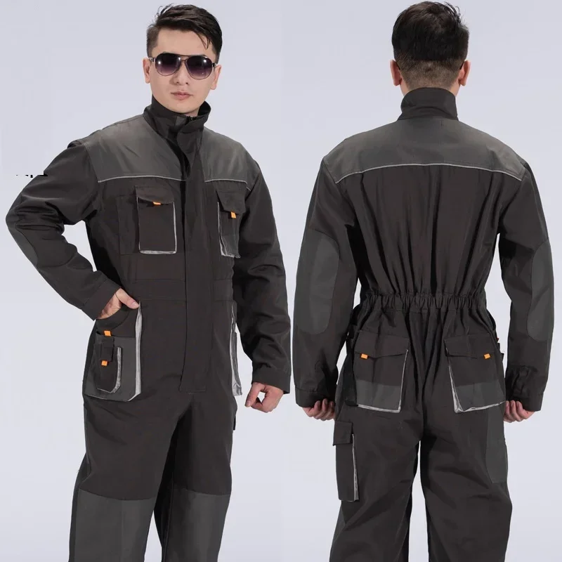 Bib Overalls Men Work Coverall Repairman Strap Jumpsuit Durable Worker Cargo Trousers Working uniforms Plus Size Rompers Clothes