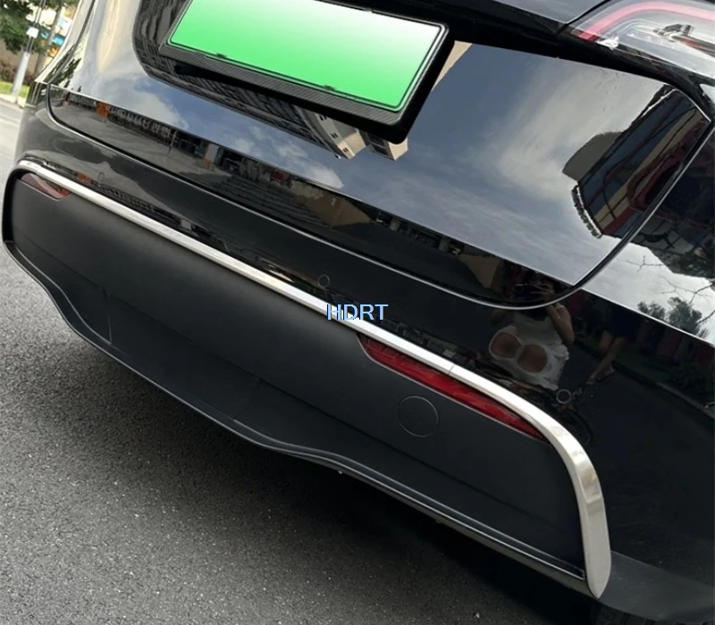 Car Styling Rear Bumper Trunk Tail Boot Trim For Tesla Model Y Juniper 2025 + Protector Decoration Accessories Exterior Sticker