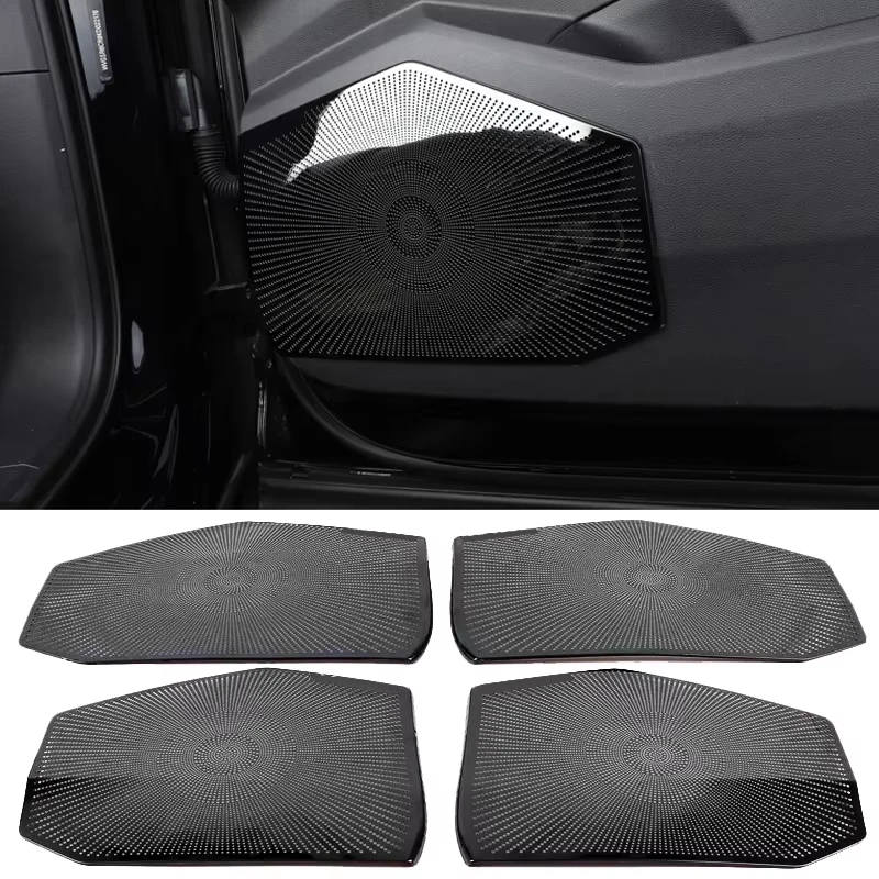 For VW Volkswagen Touareg CR7 2017 - 2024 Car Door Loudspeaker Sound Chrome Pad Speaker Cover Trim Frame Sticker Interior