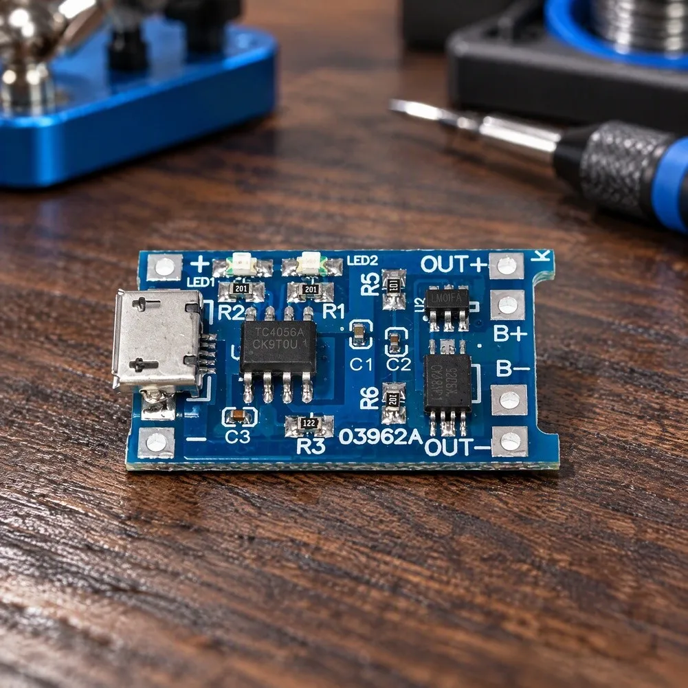 USB Powered Lithium For Battery Charging Module with Dual Protection Functions for Li-ion Cells in Embedded Systems