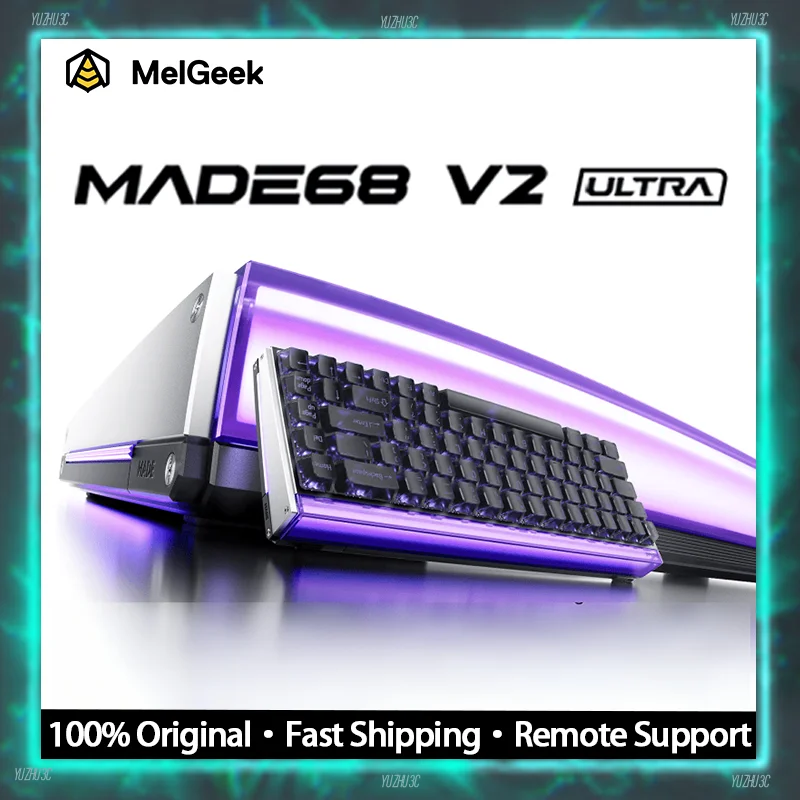 MelGeek MADE68 V2 ULTRA Gaming Keyboard Hall TTC Effect Switch CNC Aluminum Case Support Rapid Trigger DKS SOCD MT TGL