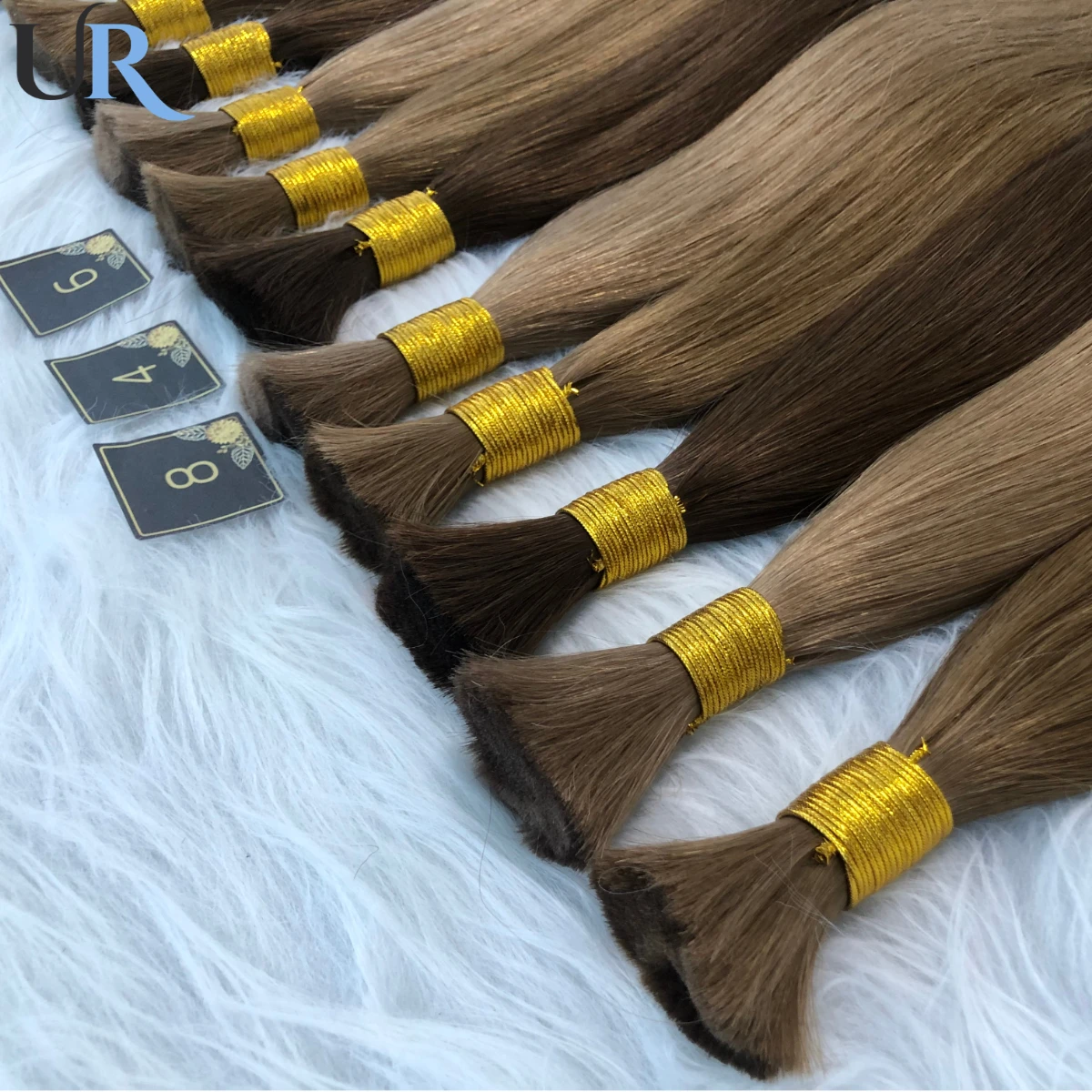 Menschliches Bulk-Haar für Frauen jungfräuliches Remy glattes Haar natürliches blondes Haar 100% menschliches Haar 12-26 Zoll 50/100g Bulk-Haar