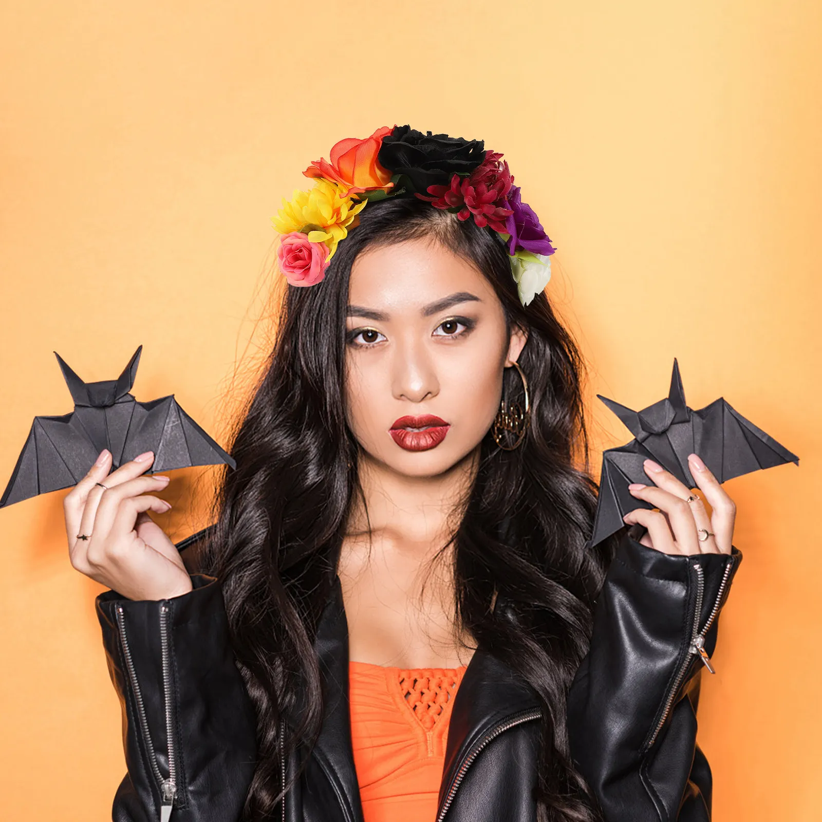 

Повязка на голову с розами для Хэллоуина, имитация цветов, элегантный головной убор для вечеринок, аксессуары для косплея, маскарада, сценических выступлений