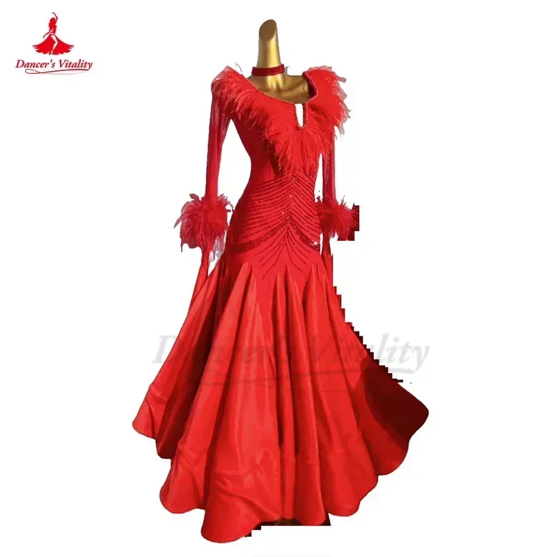 Ballroom Dance Dress for Women Waltz Social Dancing Performance Competiton Costume Customsized Adult Child Moder Dancing Dresses