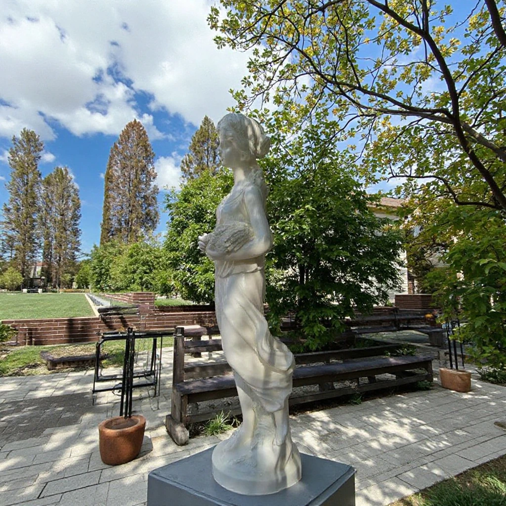 Handmade Female Fiberglass Goddess Statue Art Deco Design Design Modern Art Outdoor Courtyard Home Sculpture