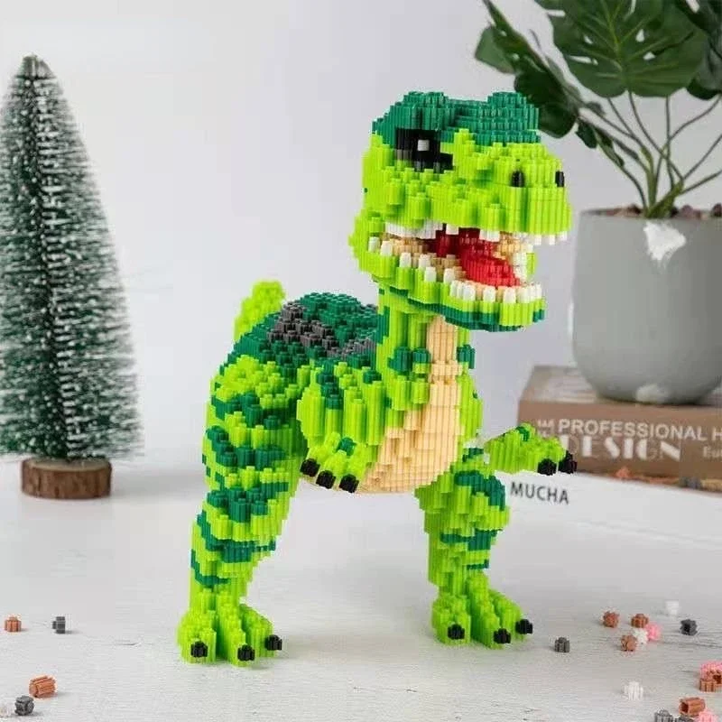 Animal World Dinosaur Building Block Toys, Giant Tyrannosaurus Rex Bricks, DIY Assembly Model, regalo de cumpleaños para niños y adultos