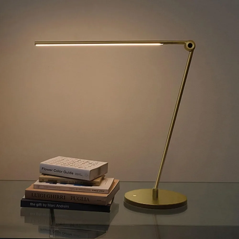 

Hot sale.Contemporary Minimalist Thin Compact Desk Lamp Adjustable Pivoting LED Head with Built-in Dimmer and Color Changing LE