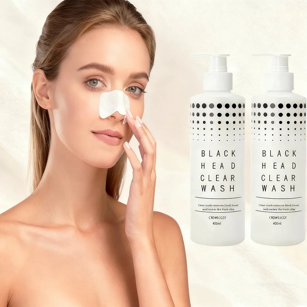 2 قطعة 400 مللي إزالة الرؤوس السوداء الأنف السائل تقشير الحل تنظيف الوجه السائل T-منطقة التنظيف العميق العناية بالبشرة المسام الحد الأدنى #1
