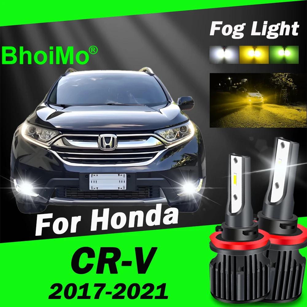 

BhoiMo For Honda CR-V CRV 2017 - 2021 Front Fog Light Lamp Led Bulb 2018 2019 2020
