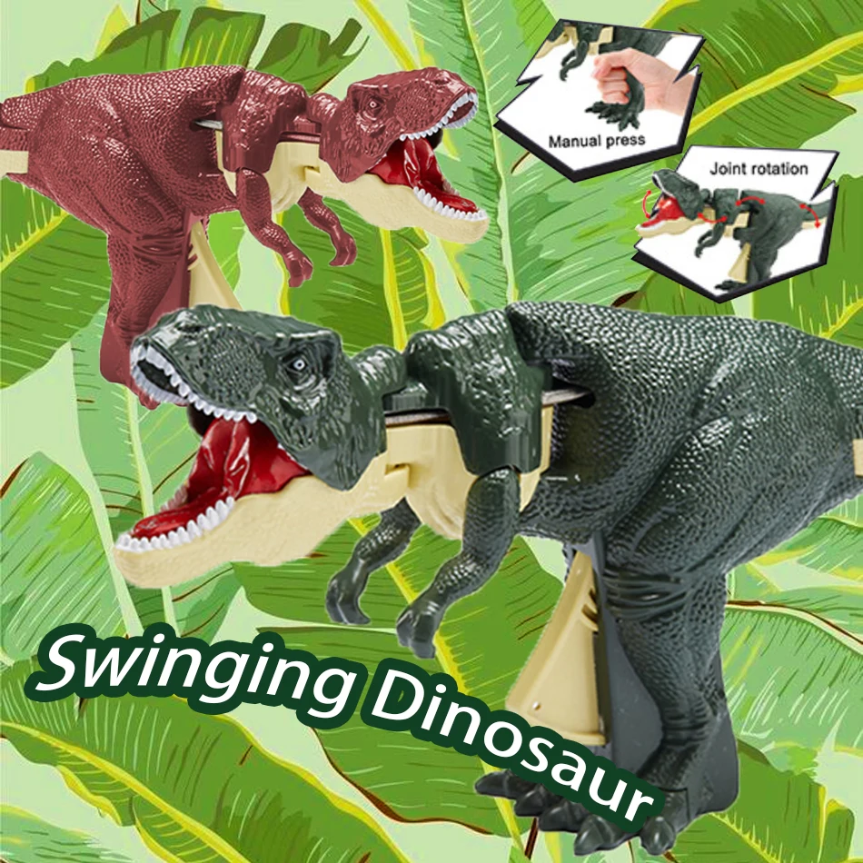 Dinosaur ZaZaZa Toy Children Creative Battery-free Telescopic Spring Swing Dinosaurs Fidget Toys Christmas Gifts for Kids