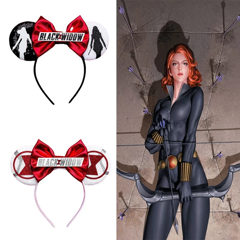 Disney STAR WARS Head Bands Women Black Widow Hair Bands Baby Cosplay Spider Hair Accessories Kids Cartoon Ears Headwear Girls