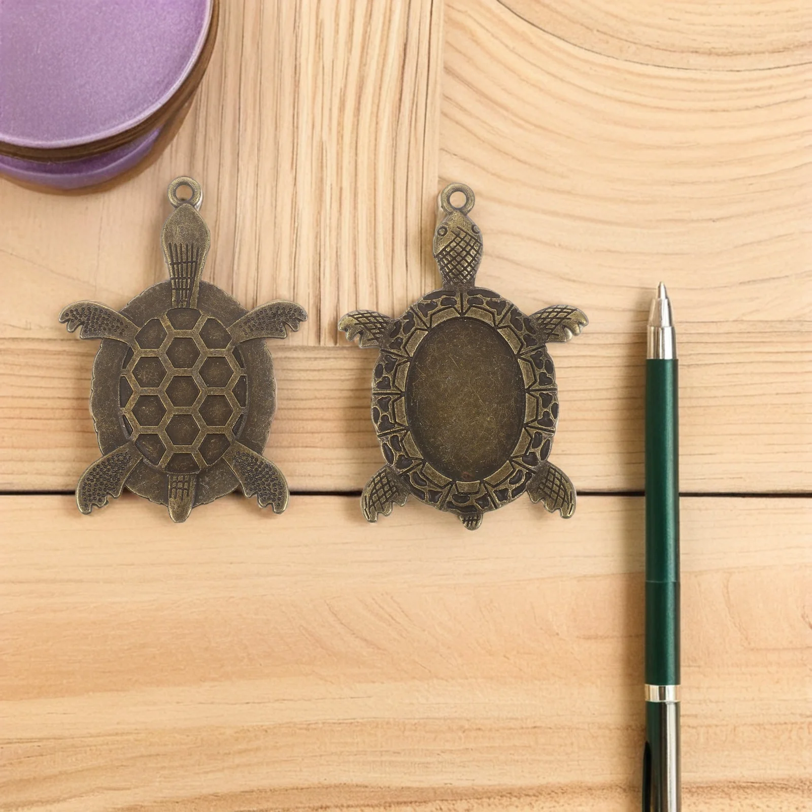 

20Pcs Vintage Turtle Pendant Base Alloy Tray Charms Sea Animal Necklace Bracelet Earrings DIY Jewelry Making Accessories