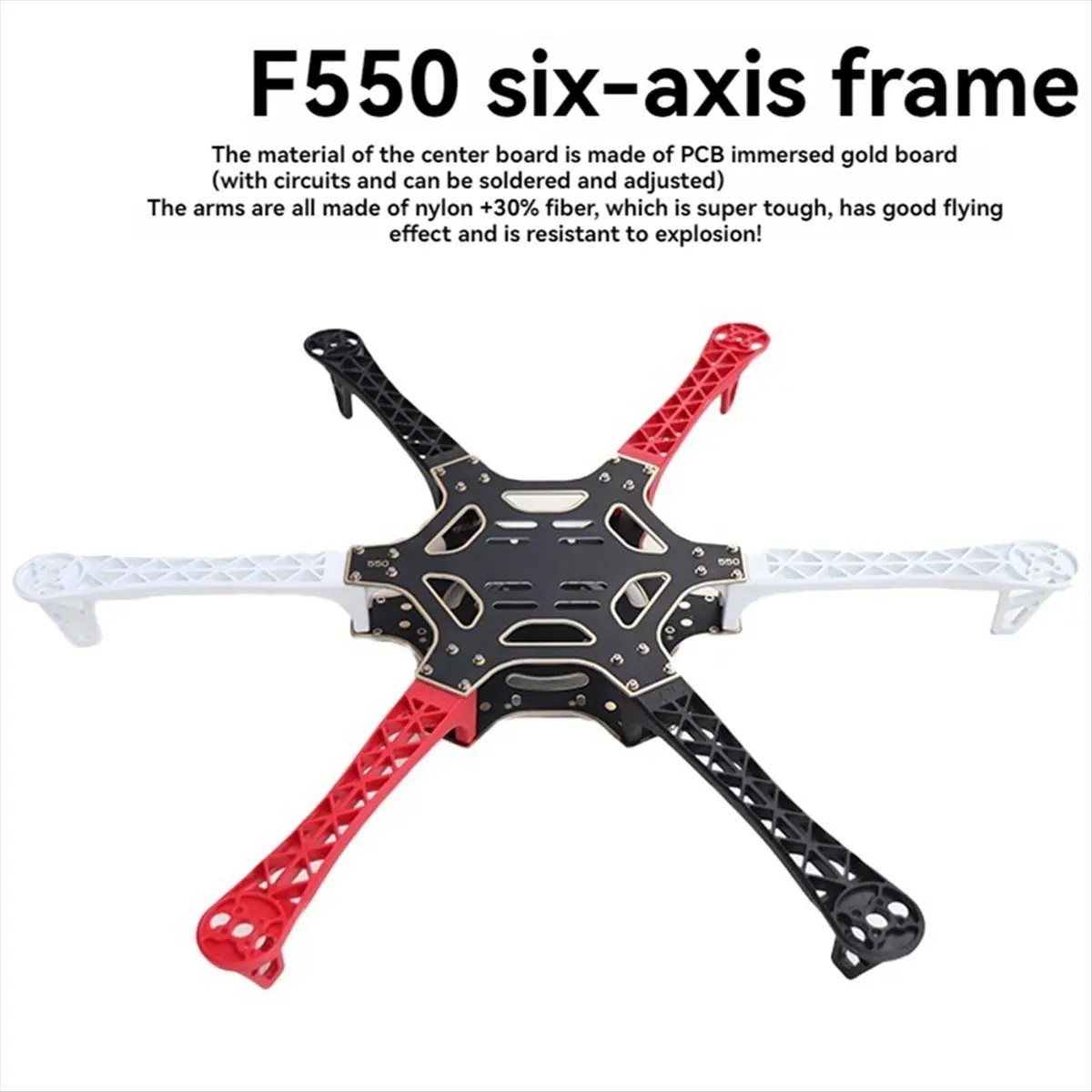 N86R FPV F550 Hexa Frame Arm HexaCopter PCB with Landing Gear Gimbal Protector Battery Plate for Flamewheel F550 HJ550