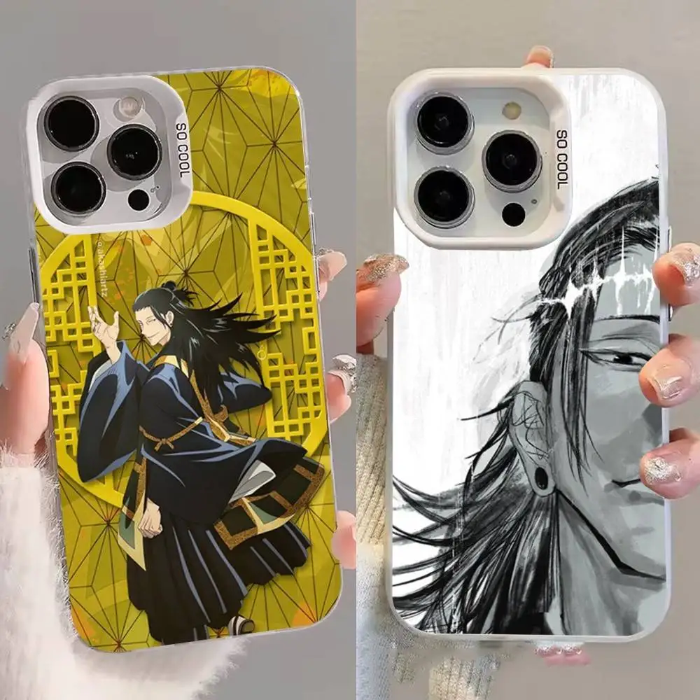 

Jujutsu Kaisen Geto Suguru Phone Case For iPhone 16,15,14,13,12,11,8,7,Pro,Max,Plus,Mini,XS,E White Candy Matte Shockproof Cover
