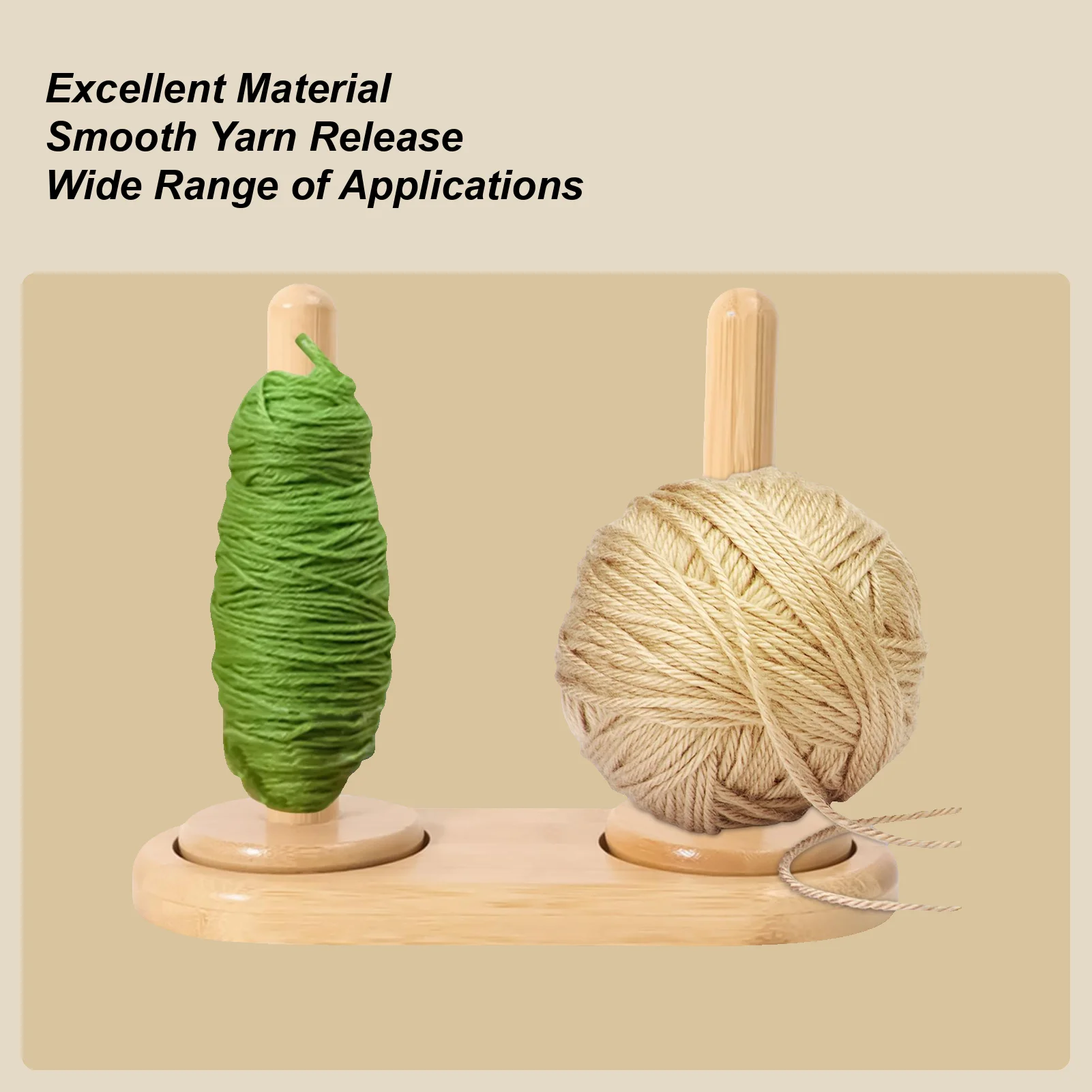 

Держатель для шариков пряжи, диспенсер для вязальных ниток, двойной подшипник, деревянный держатель для пряжи, подставка для хранения, инструмент для рукоделия для начинающих, домашнее шитье