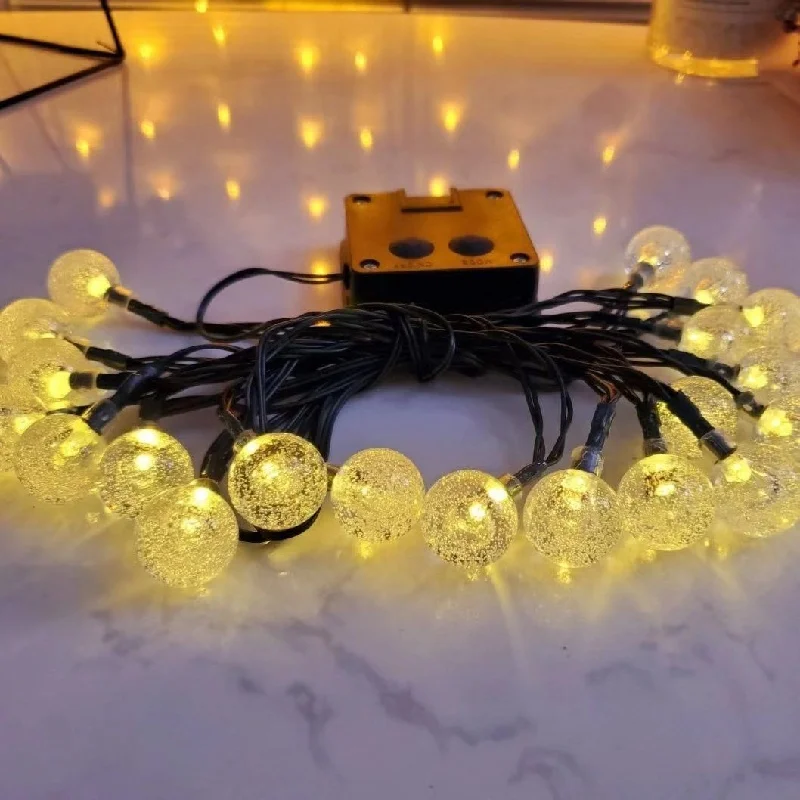 

Solar String Lights Waterproof Outdoor Indoor 8 Modes with 50 LED Crystal Balls for Home Garden Wedding Christmas Decoration