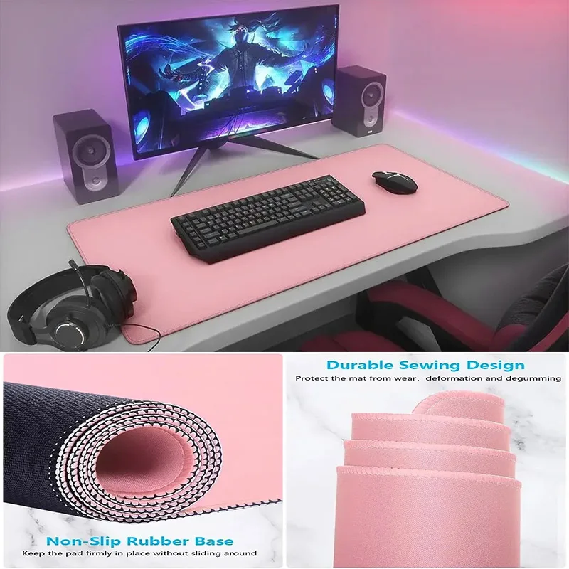 Laptop simple mousepad pc office solid color large Small simple desk mat Xxl gamer mouse pad rubber bottom anti-slip mouse mats