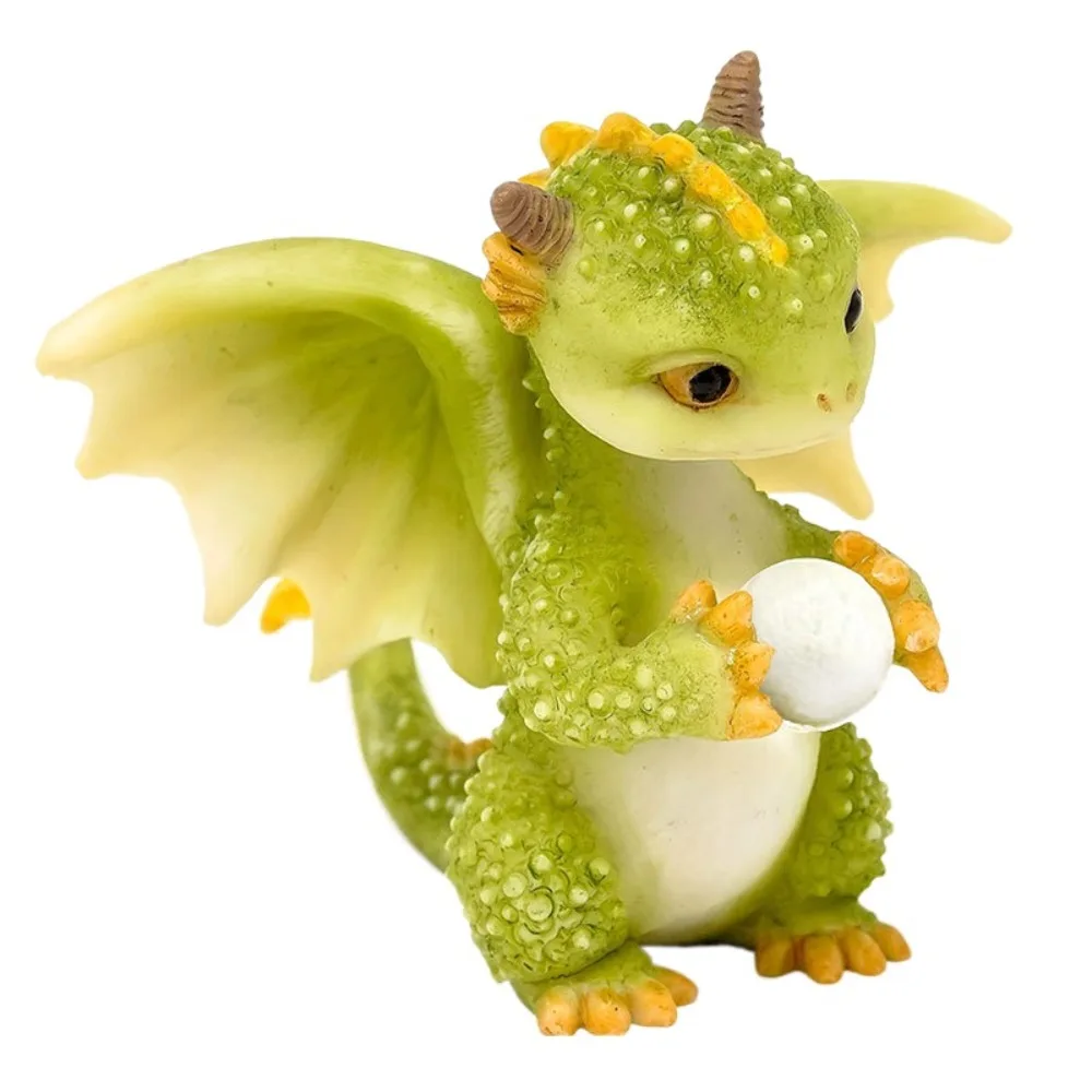 

Handicraft Mini Cute Dragon Ornament Waterproof Collectible Dragon Resin Sculpture Display Funny Doll Dinosaur Models