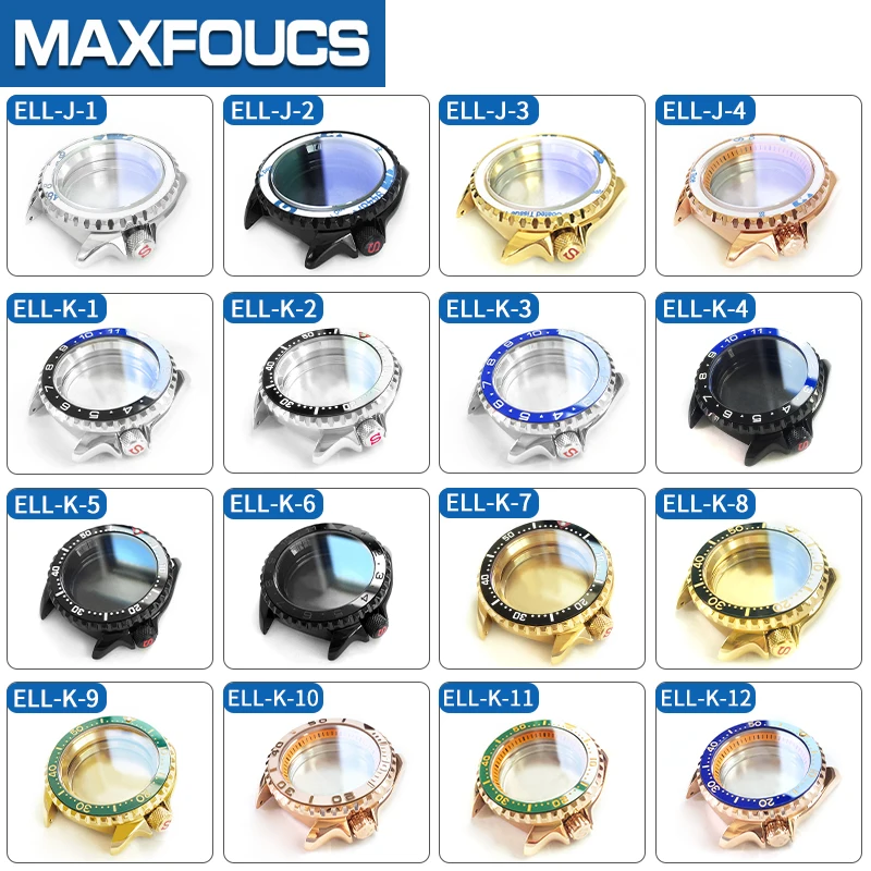 Stainless Steel Watch Case Shiny For SKX007 009 Ceramic Bezel Insert Sapphire Glass 31.5mm Fit NH35 36 Watch Parts