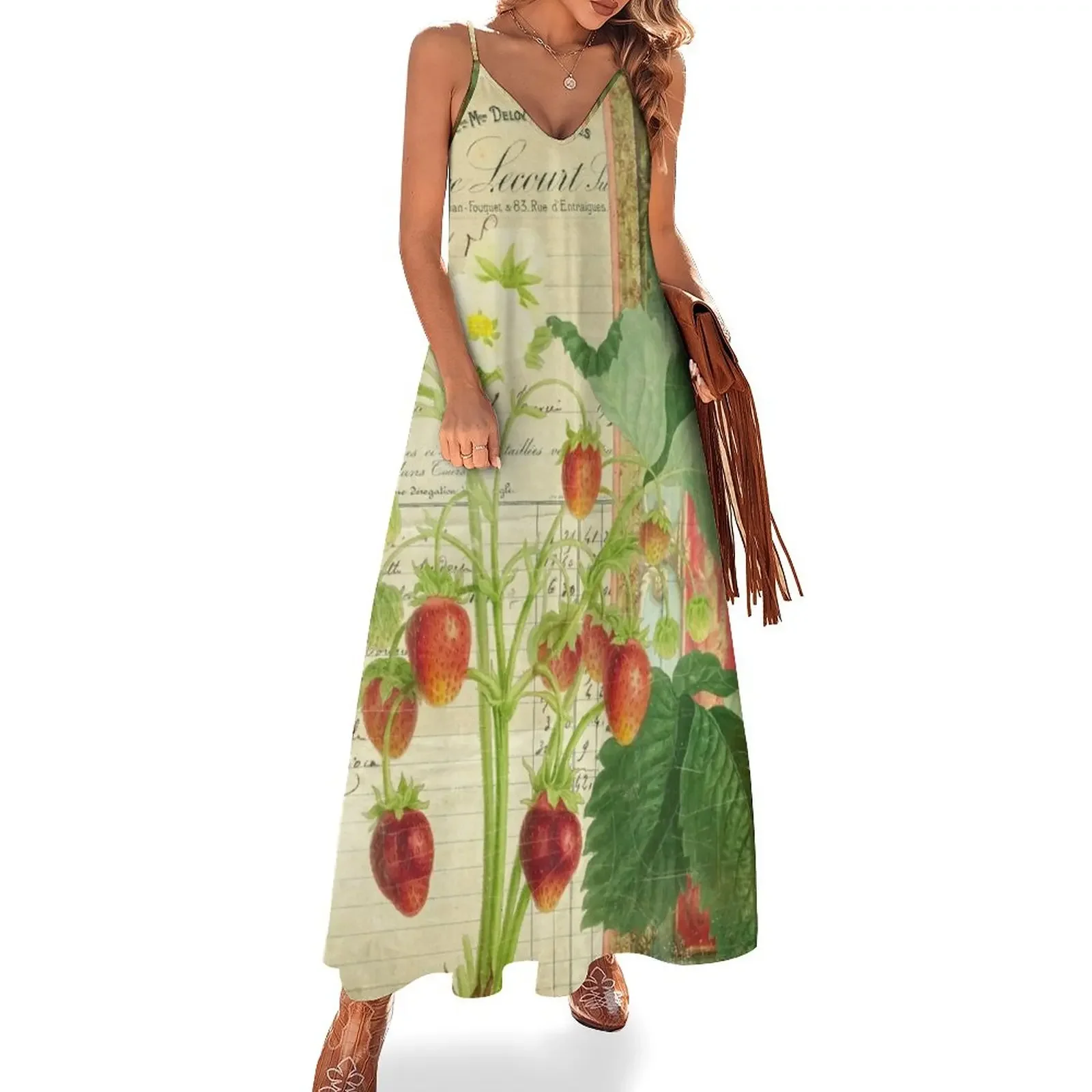 

Fraises à la Crème Sleeveless Dress Women's summer skirt Dress for pregnant women dresses summer bandage dress