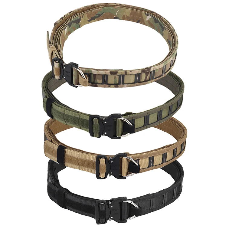 

Tactical Molle Belt for Men Hunting Accessories Shooting Airsoft CS Combat Quick Release Paintball Waist Camo Belt