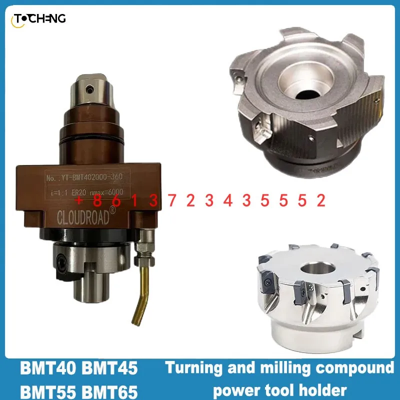 

Lathe tool holder BMT40 45 BMT55 BMT65 Turret Tool Holders With Milling Cutter 0 Degree Driven