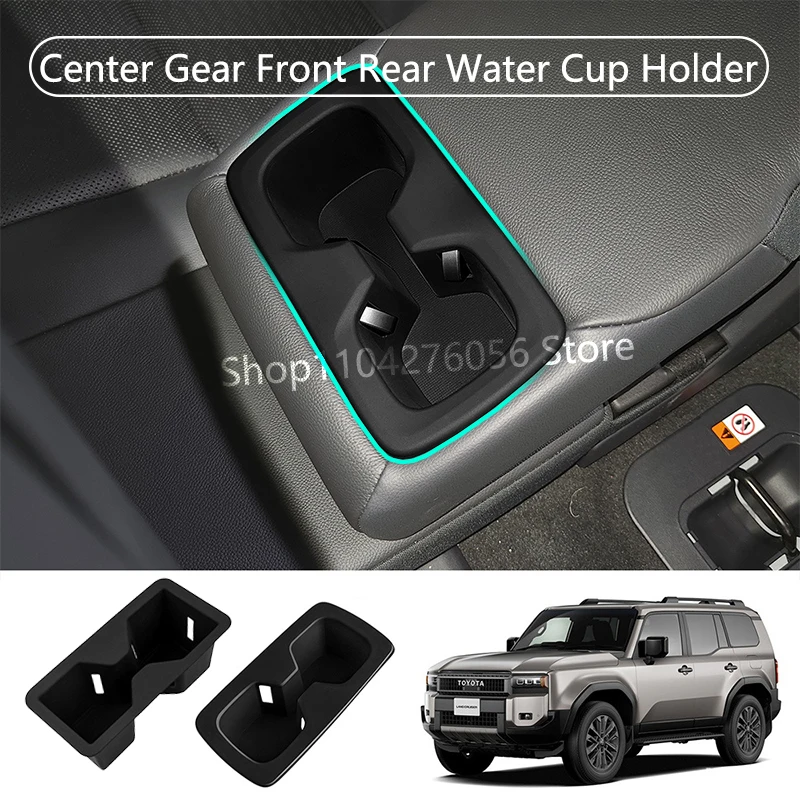 

L/RHD For Toyota Land Cruiser 250 Prado LC250 2024 2025 Center Conlose Gear Front Water Cup Holder Rear Seat Drink Holder Cover