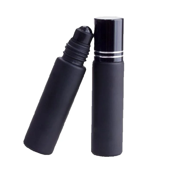 Black Stone Roll On Glass Bottles Gemstone Essential Oil Roller Bottles Lot With Alu Lid Wholesale