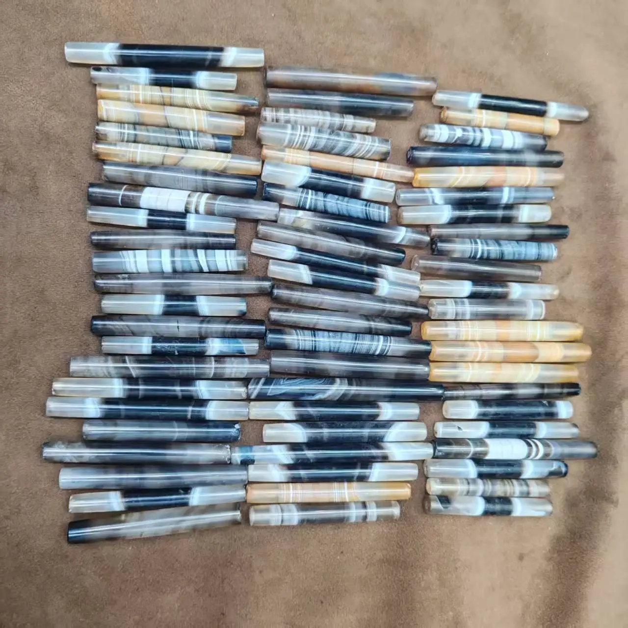 1pcs/lot Jewelry loose Tibetan dzi beads hread-like Striations natural agate DIY jewelry making gift oval ethnic style 60-80mm
