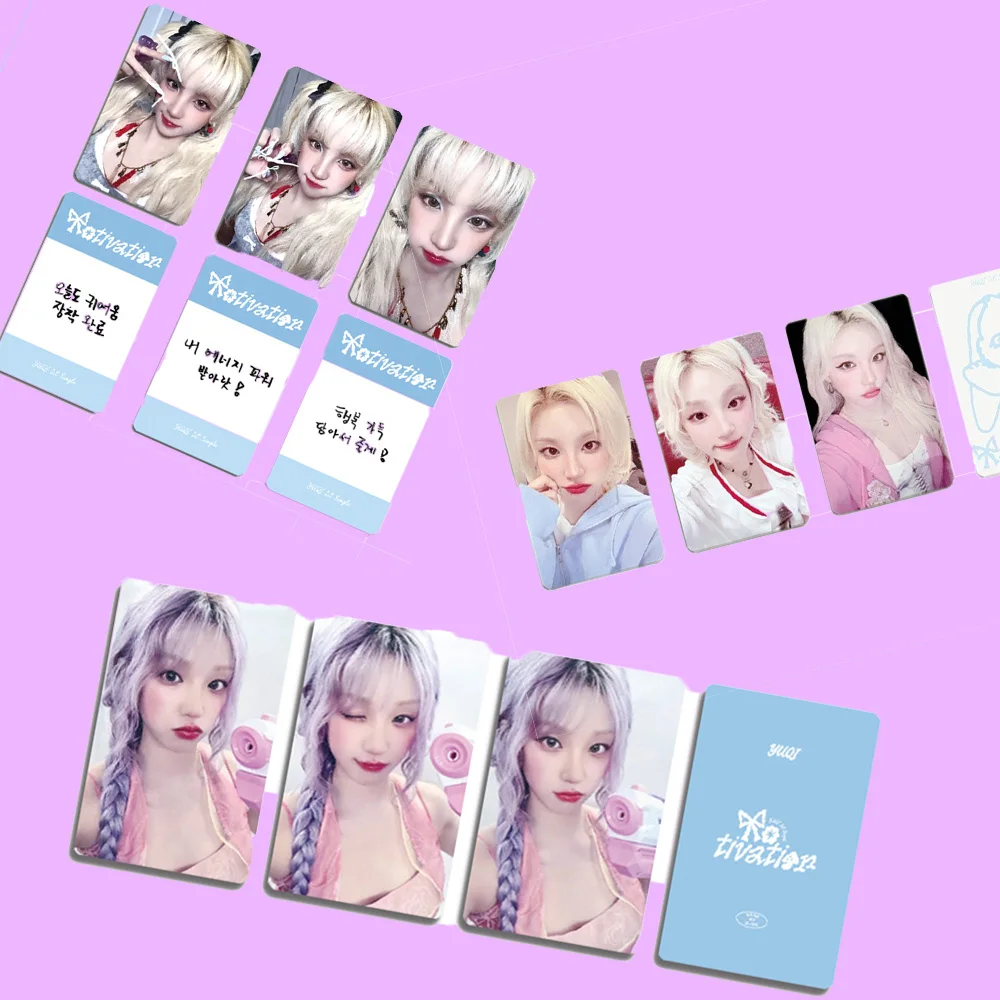 KPOP I-DLE YUQI Solo2 álbum de motivación 3 unids/set sesión fotográfica doble cara impresión HD GIGI LOMO tarjeta YUQI colección de regalos para seguidores