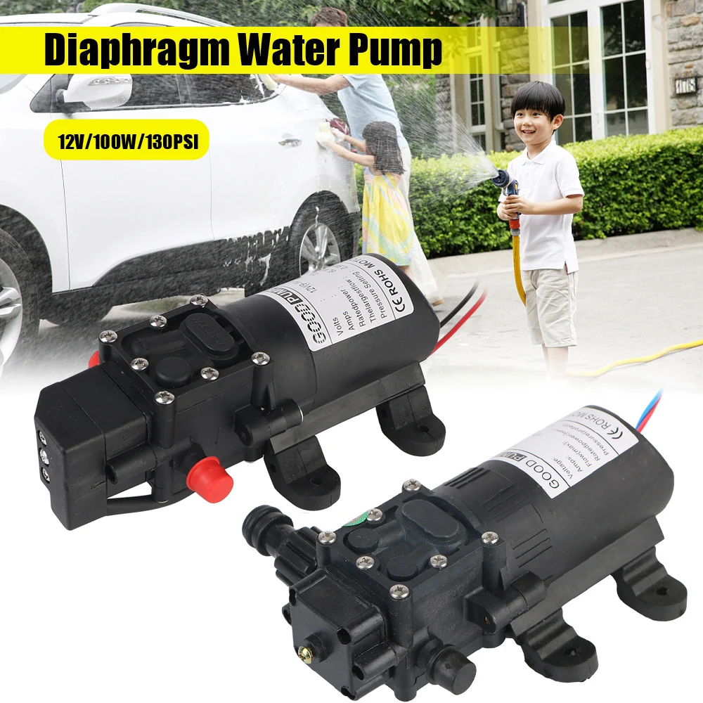 DP-537 spray de água de diafragma 12v 220v micro alta pressão auto-escorvante lavagem de carro 5.5l/min bomba de água elétrica agrícola 130psi