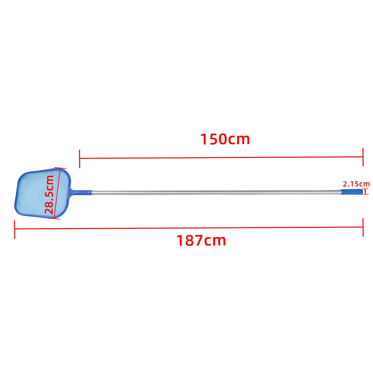 Swimming Pool Leaf Net with Telescopic Aluminum Pole 2 25 m Shallow Water Skimmer Cleaning Tool for Floating Debris Foam