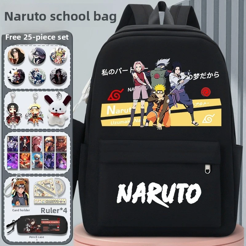 

Anime collaboration large capacity lightweight backpack for elementary middle and high school boys ninja style