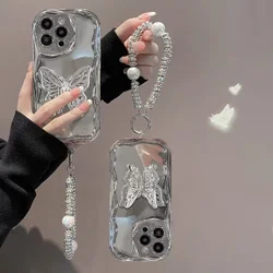Deluxe Butterfly Stand Electroplated Phone Case for IPhone 16 15 14 Pro Max Plus 13 12 X XS XR Pro Max 7 8 Anti drop phone case